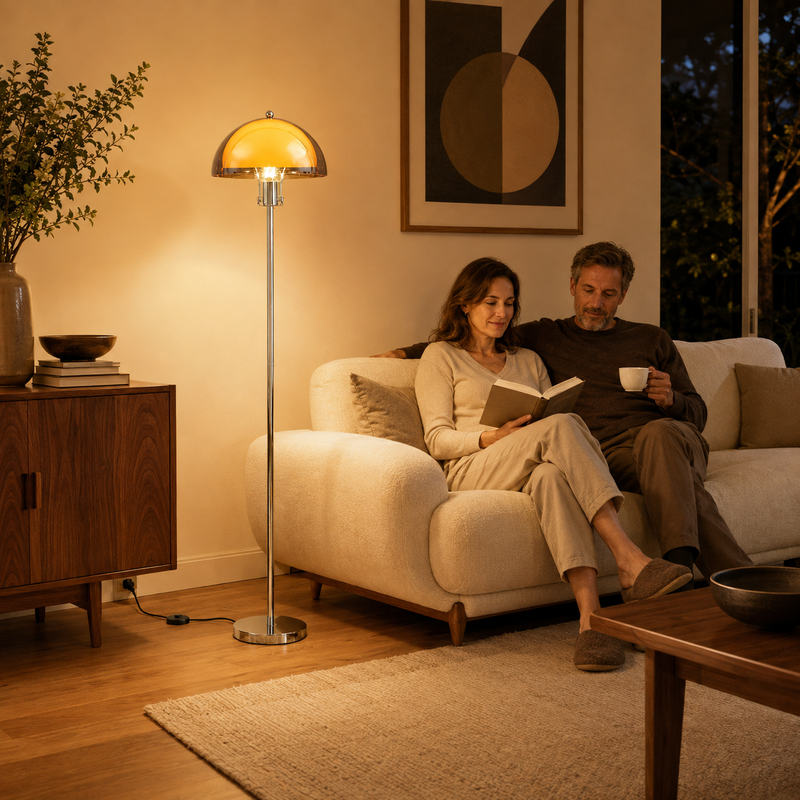 Veyloran Pilz Stehlampe – Retro Design mit Zugschalter