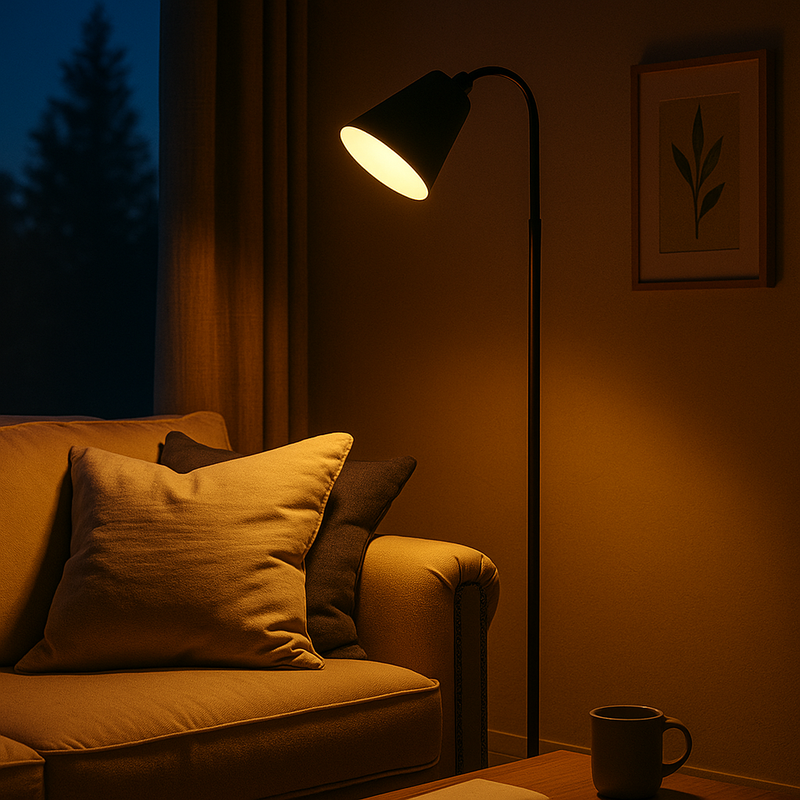Solvendra Stehlampe – Skandinavisches Design mit Verstellbarem Lampenarm