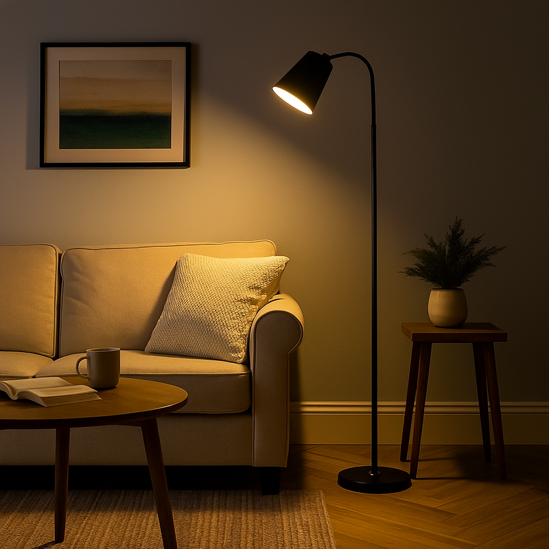 Varelia Stehlampe – Skandinavisches Design mit Verstellbarem Lampenarm