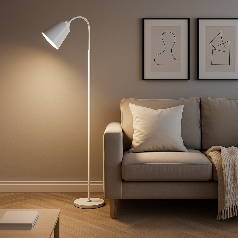 Solvendra Stehlampe – Skandinavisches Design mit Verstellbarem Lampenarm