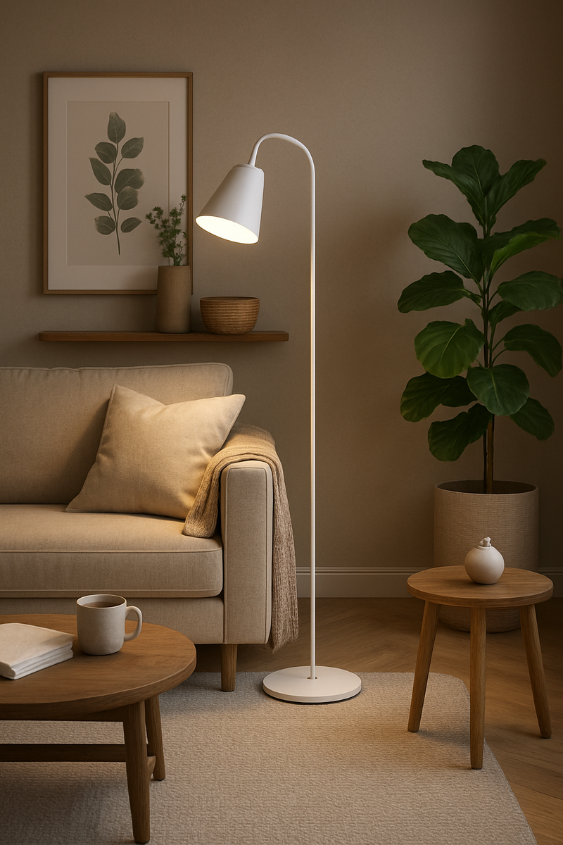 Solvendra Stehlampe – Skandinavisches Design mit Verstellbarem Lampenarm