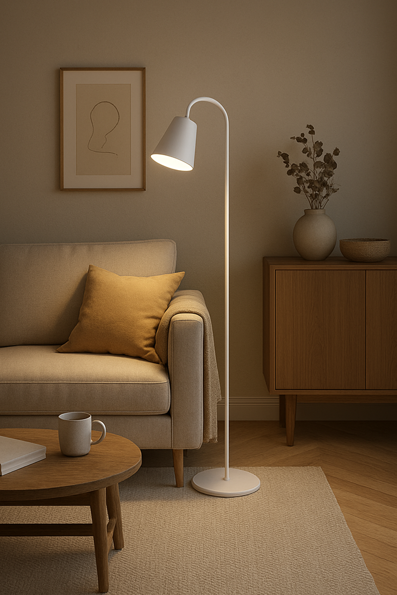 Solvendra Stehlampe – Skandinavisches Design mit Verstellbarem Lampenarm