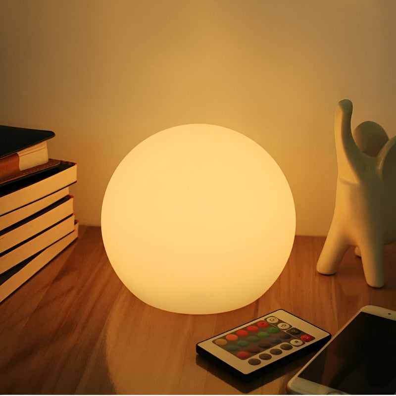 Zelviora Tischlampe – LED Kugel mit Dynamischem Farbwechsel