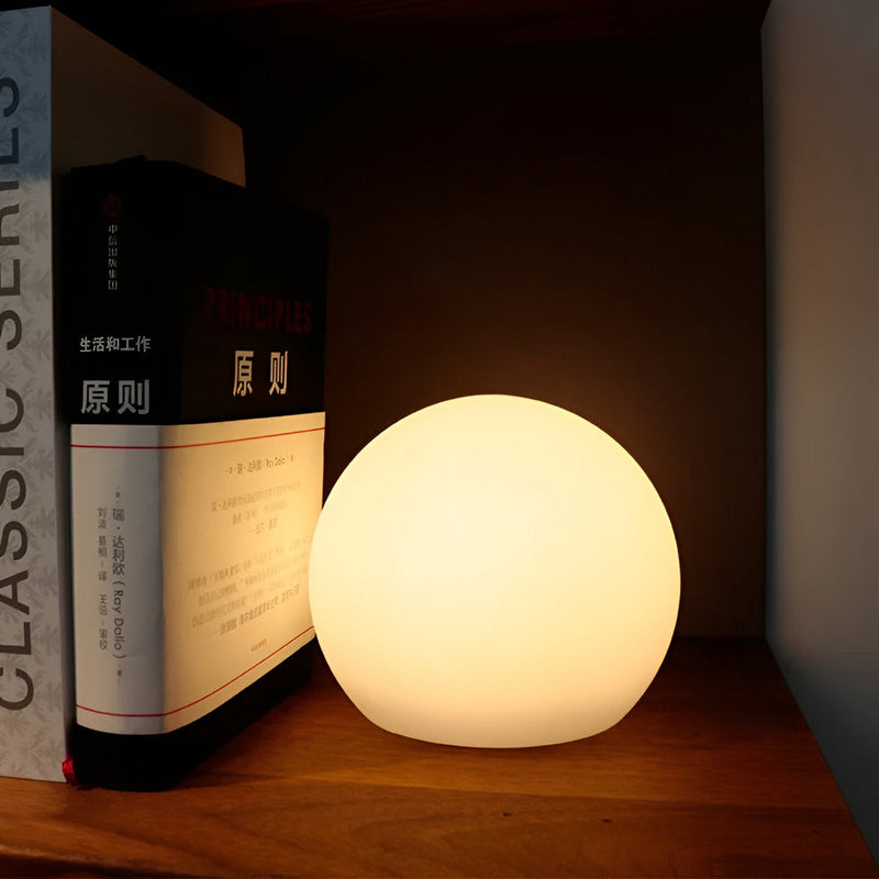 Zelviora Tischlampe – LED Kugel mit Dynamischem Farbwechsel