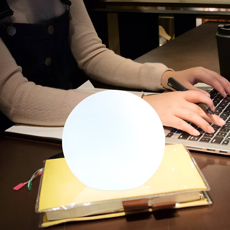 Zelviora Tischlampe – LED Kugel mit Dynamischem Farbwechsel
