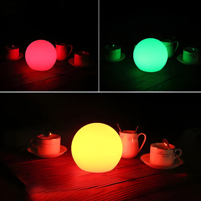 Zelviora Tischlampe – LED Kugel mit Dynamischem Farbwechsel