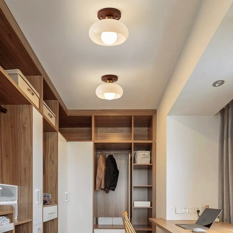Avelune Deckenlampe – Bauhaus-Design mit Holz-Akzent