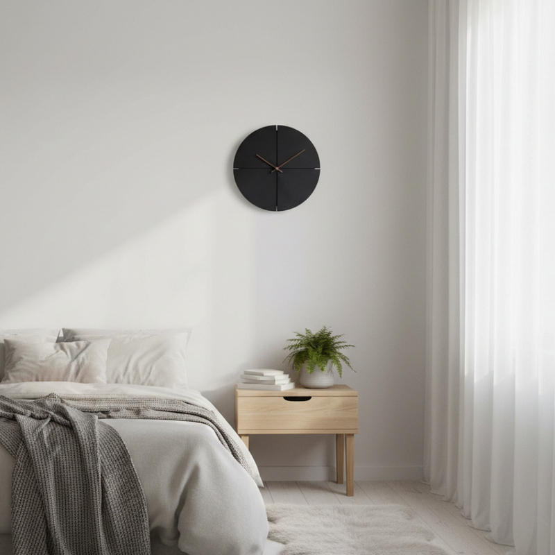 Velanor Stille Wanduhr – Holzdesign mit Geräuschlosem Uhrwerk