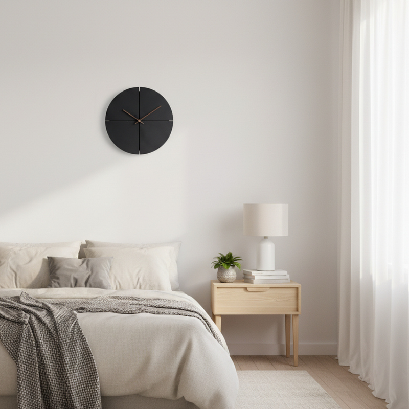 Velanor Stille Wanduhr – Holzdesign mit Geräuschlosem Uhrwerk