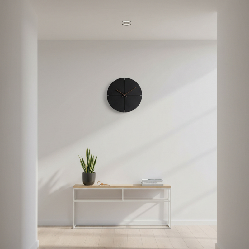 Velanor Stille Wanduhr – Holzdesign mit Geräuschlosem Uhrwerk
