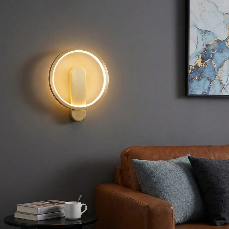 Varelia Mondwandlampe – Rundes Design mit Drei Lichtfarben