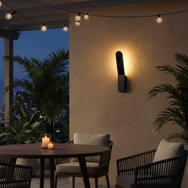 Calverano Außenwandlampe – Minimalistische LED Fassadenbeleuchtung