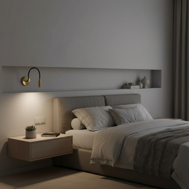 Lunavik LED Wandleuchte – Verstellbare Lesebeleuchtung mit Schwanenhals