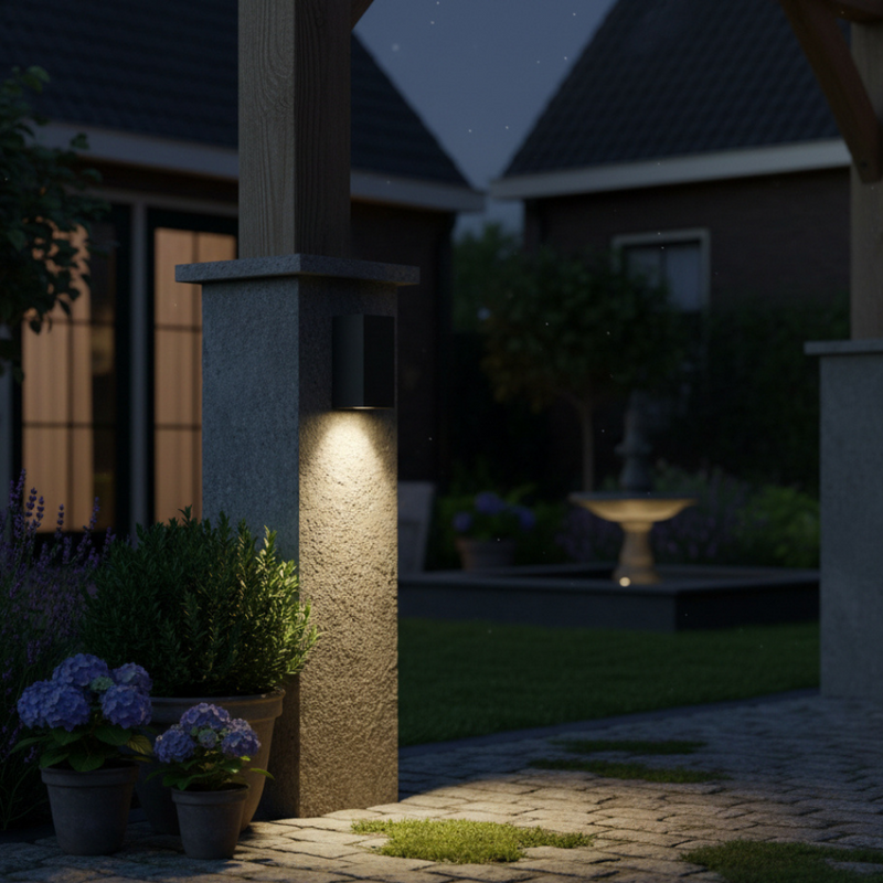 Zavella Schwarz Außenwandleuchte – Warmes LED-Licht