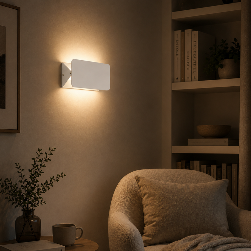 Calzena LED Wandlampe – Weißes Minimalistisches Design