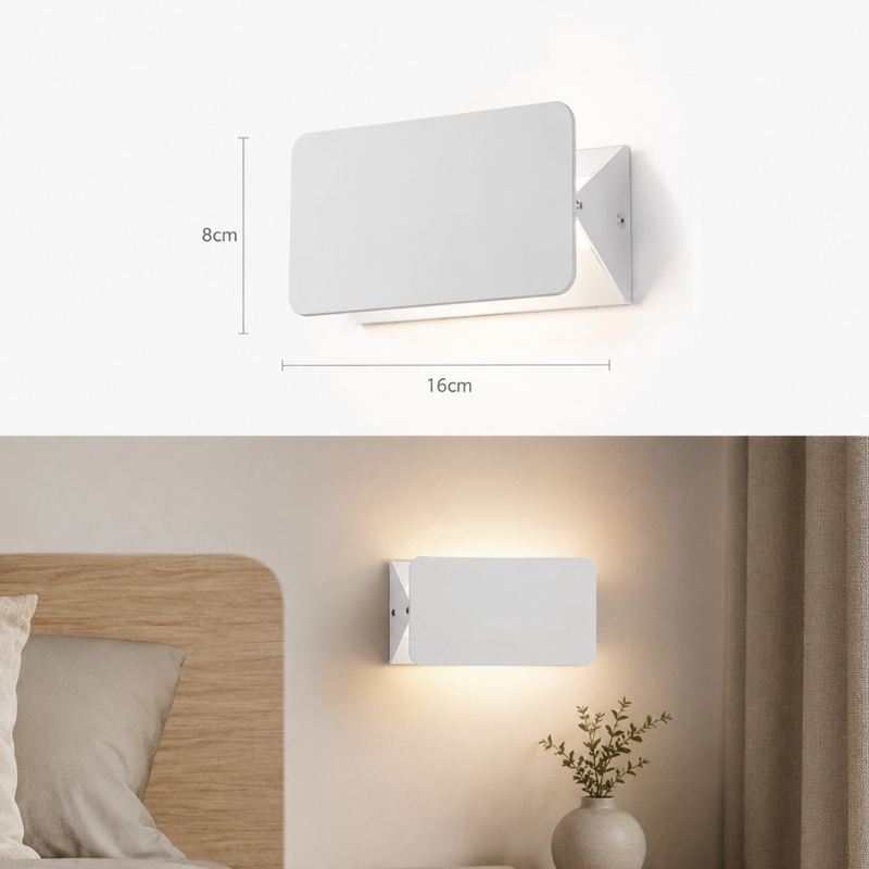 Calzena LED Wandlampe – Weißes Minimalistisches Design