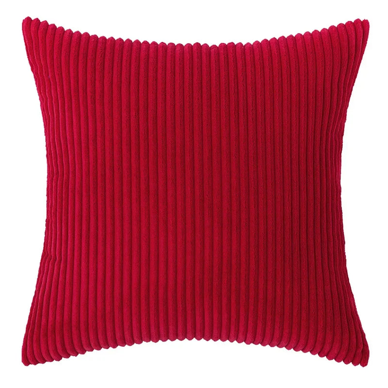 Varevyn Dekokissenbezug – Gestreiftes Corduroy mit Weicher Textur