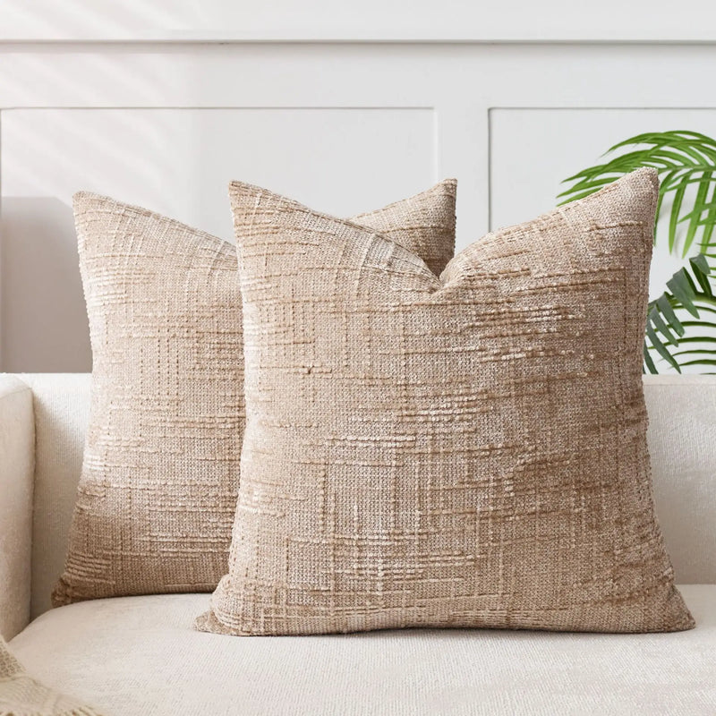 Chenille Kissenbezug mit Bambusstruktur für ein luxuriöses und warmes Interieur