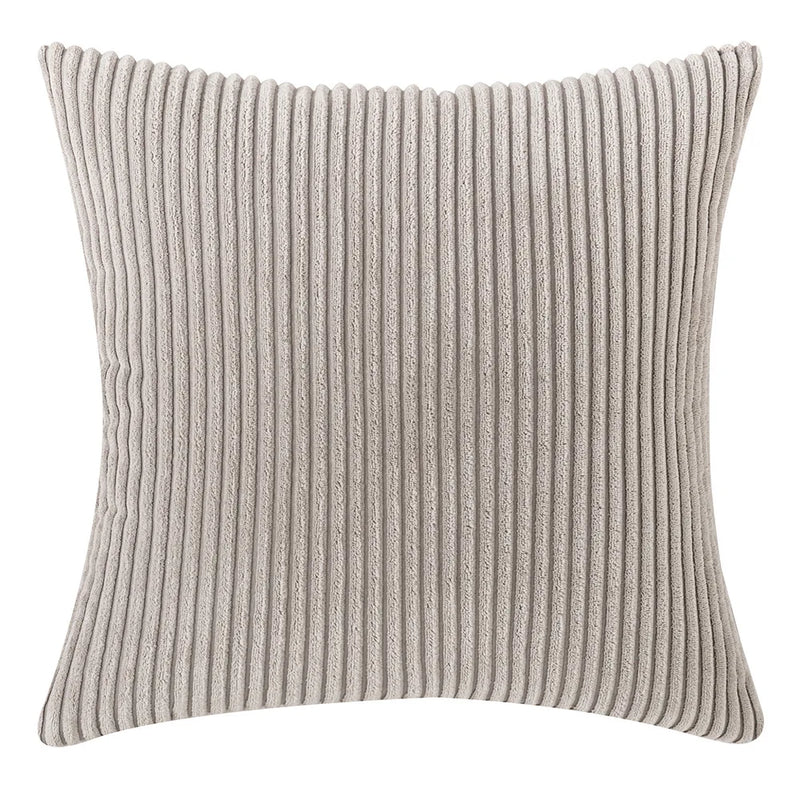 Varevyn Dekokissenbezug – Gestreiftes Corduroy mit Weicher Textur