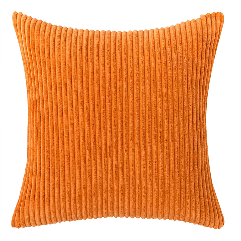 Varevyn Dekokissenbezug – Gestreiftes Corduroy mit Weicher Textur