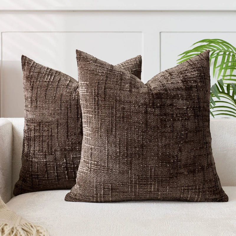 Chenille Kissenbezug mit Bambusstruktur für ein luxuriöses und warmes Interieur