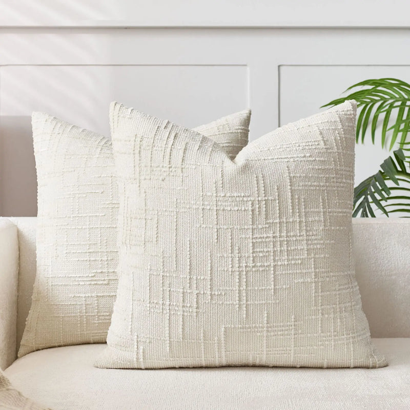 Chenille Kissenbezug mit Bambusstruktur für ein luxuriöses und warmes Interieur