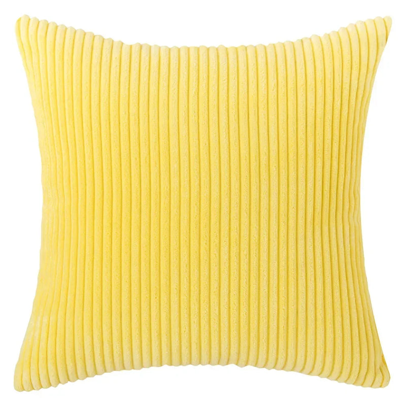 Varevyn Dekokissenbezug – Gestreiftes Corduroy mit Weicher Textur