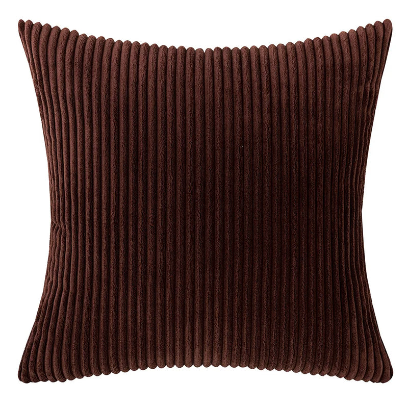 Varevyn Dekokissenbezug – Gestreiftes Corduroy mit Weicher Textur