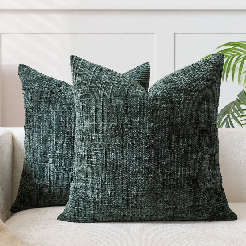Chenille Kissenbezug mit Bambusstruktur für ein luxuriöses und warmes Interieur