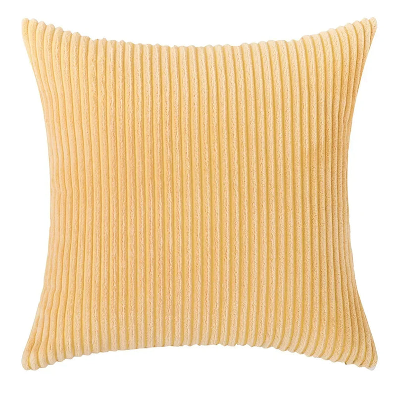 Varevyn Dekokissenbezug – Gestreiftes Corduroy mit Weicher Textur