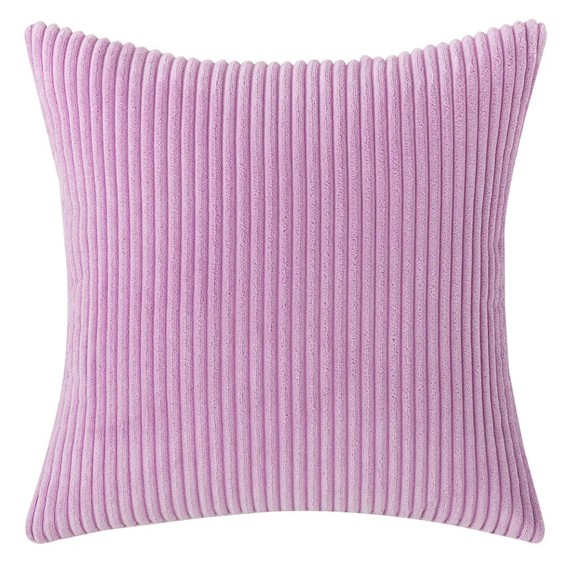 Varevyn Dekokissenbezug – Gestreiftes Corduroy mit Weicher Textur
