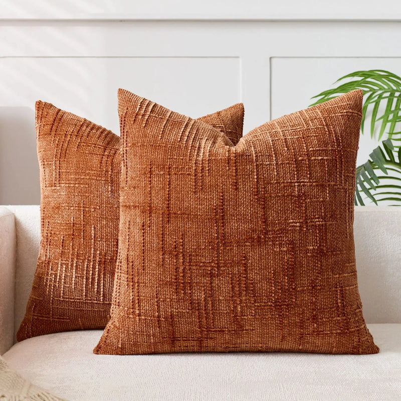 Chenille Kissenbezug mit Bambusstruktur für ein luxuriöses und warmes Interieur