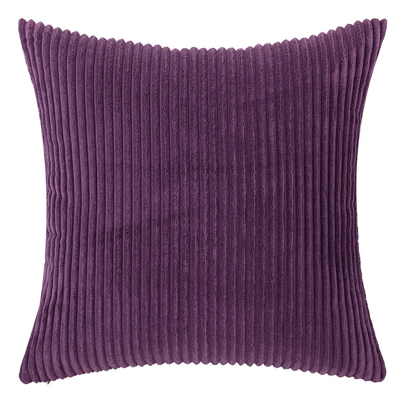 Varevyn Dekokissenbezug – Gestreiftes Corduroy mit Weicher Textur