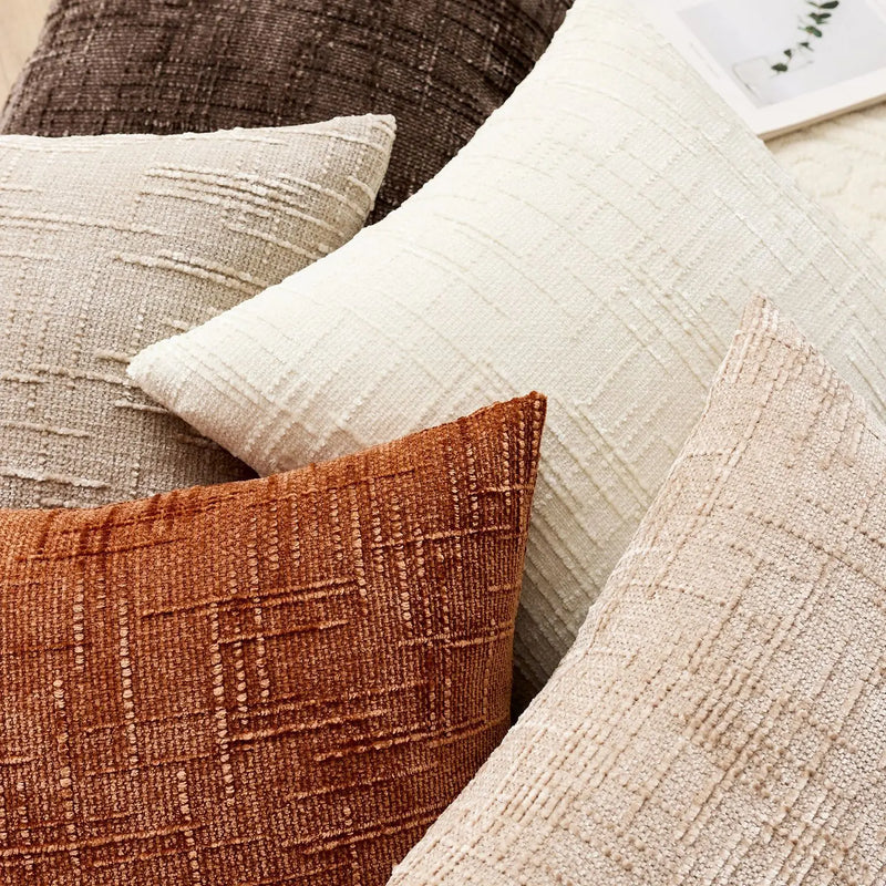 Chenille Kissenbezug mit Bambusstruktur für ein luxuriöses und warmes Interieur