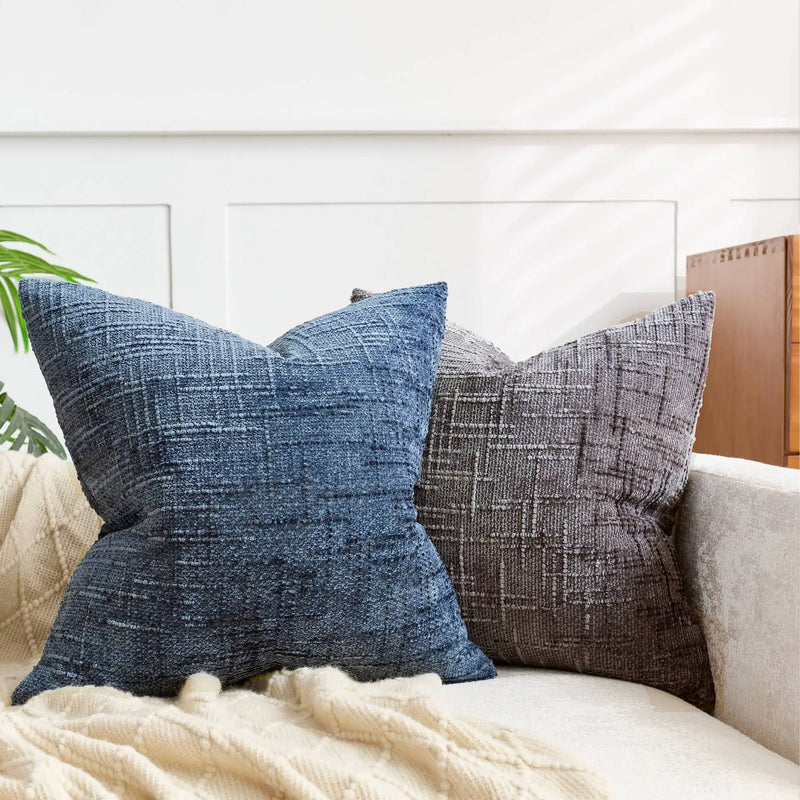 Chenille Kissenbezug mit Bambusstruktur für ein luxuriöses und warmes Interieur