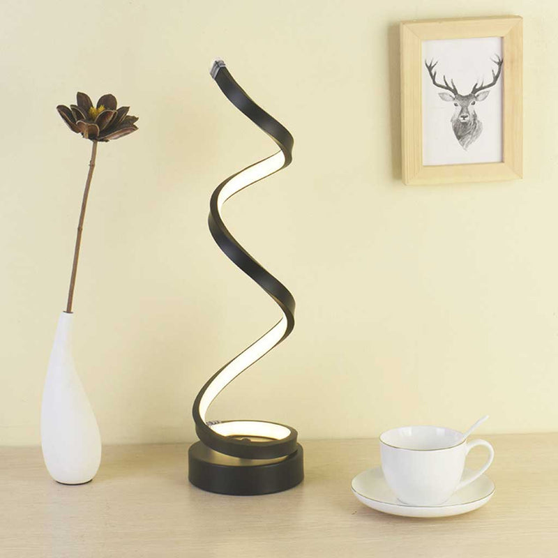 Solviera Tischlampe – Spiralförmiges Design mit Warmem Licht