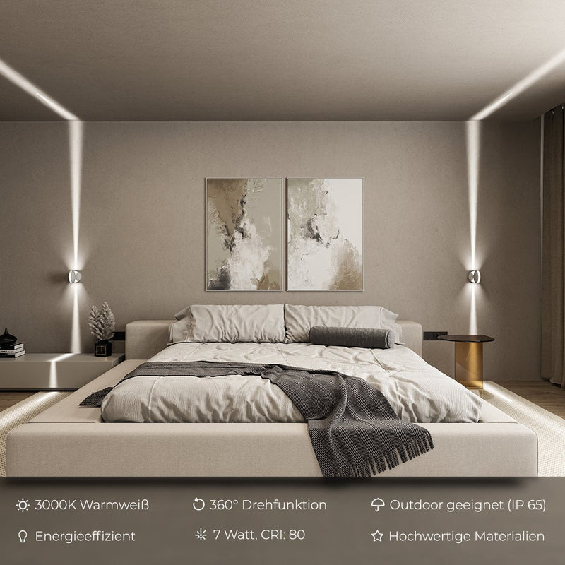 Calystren Wandlampe – 360° Drehbar LED Design