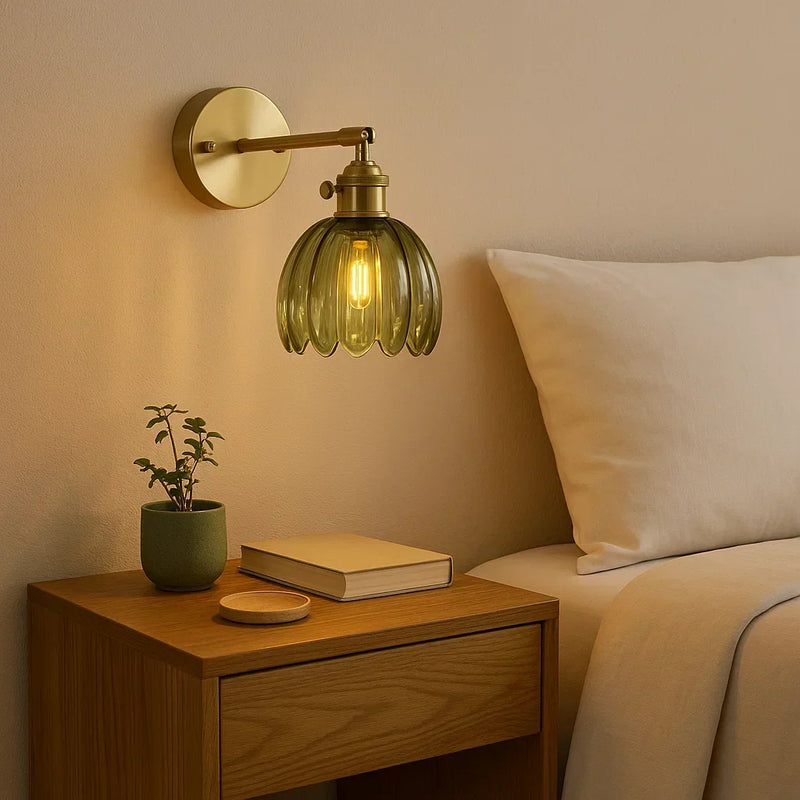 Velisara Wandlampe – Gläsernes Blumen-Design