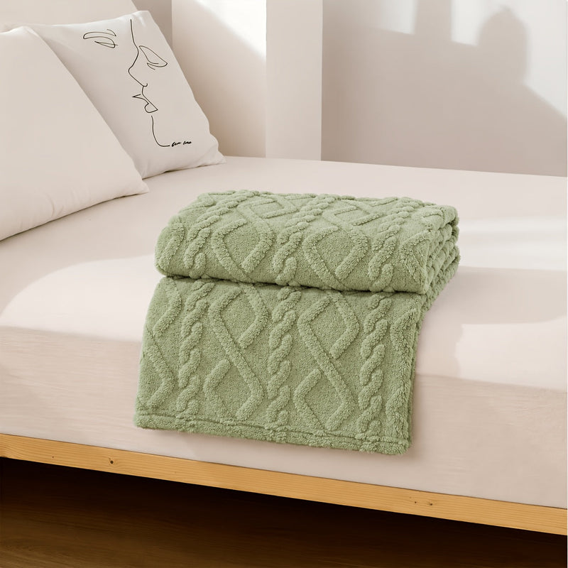 Sorvane Plaid – Strickdesign mit Relief für Wärme