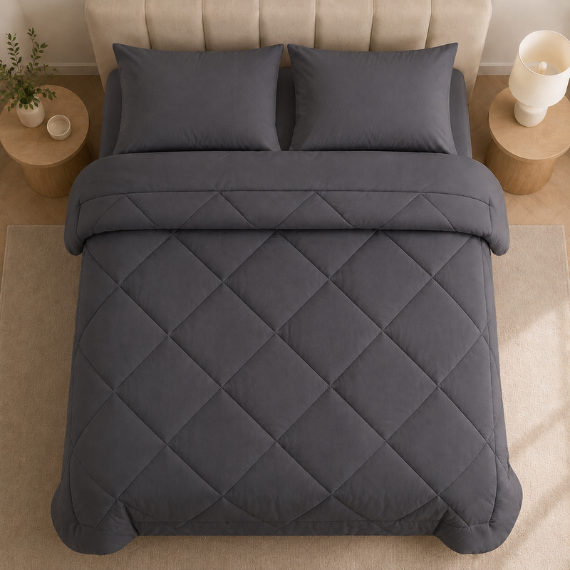 Sorevella 2-in-1 Bettdecke – Gepolstertes Design mit 2 Kissenbezügen