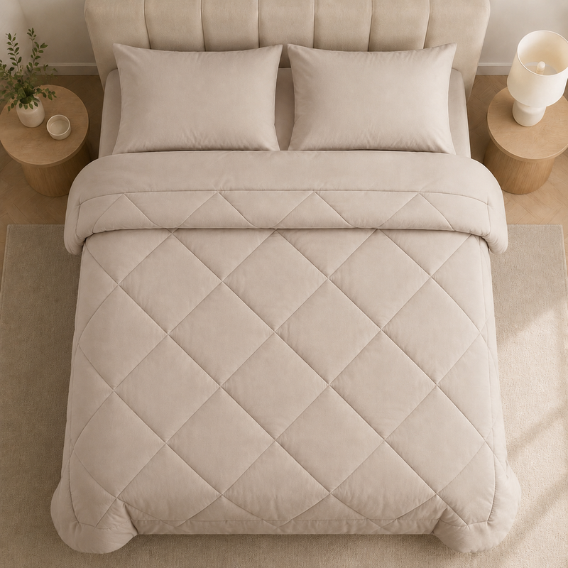 Sorevella 2-in-1 Bettdecke – Gepolstertes Design mit 2 Kissenbezügen
