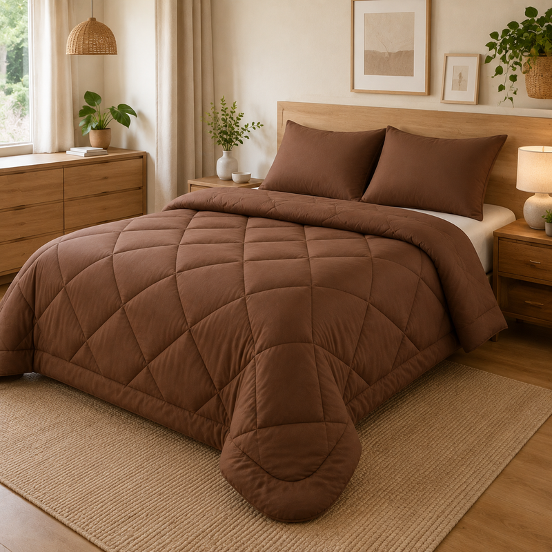 Sorevella 2-in-1 Bettdecke – Gepolstertes Design mit 2 Kissenbezügen