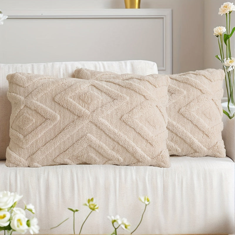 Averelle Kissenbezüge – Boho Jacquard mit Geometrischem Muster