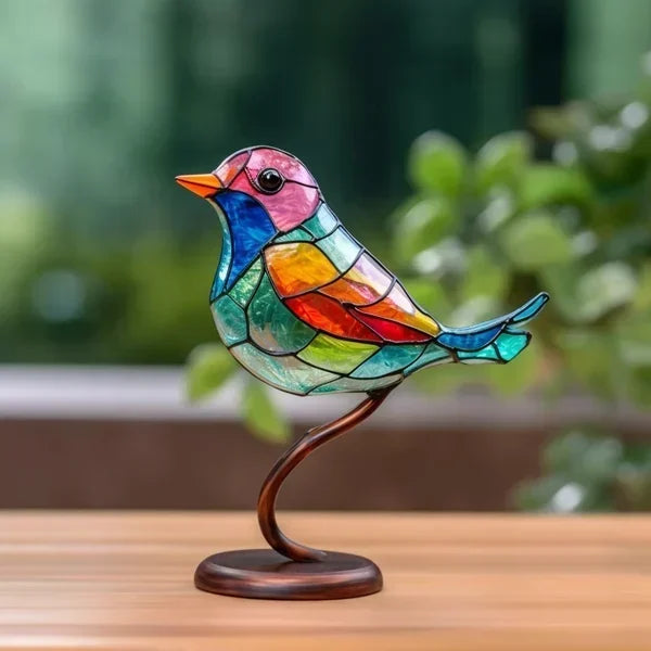 Avelisse Vogelfigur – Glaskunst mit Farbenfrohem Design