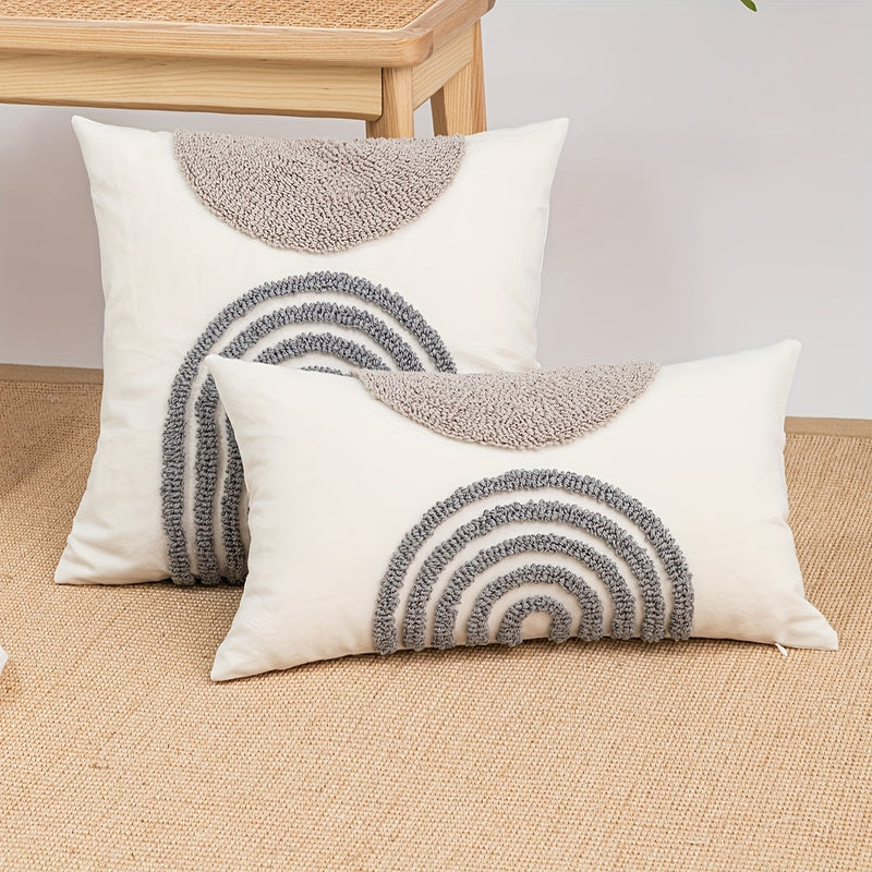 Sorvella Kissenbezug – Halbrund Geometrisches Design
