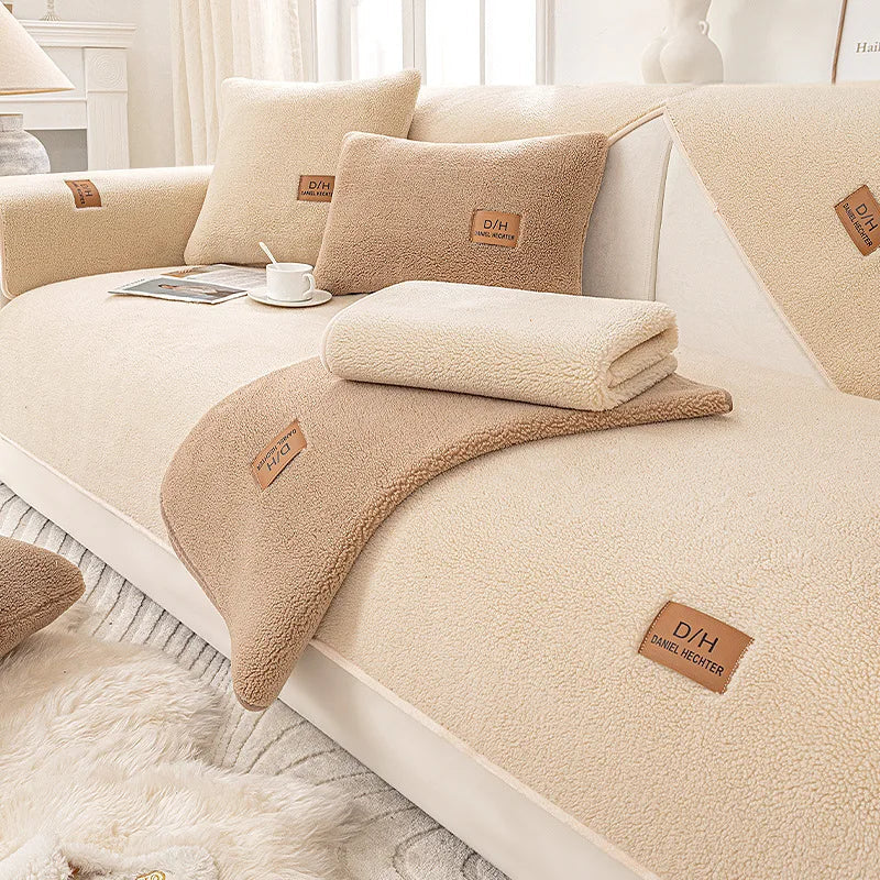 Velmoro Bankbezug – Sherpa-Fleece mit Anti-Rutsch-Unterseite