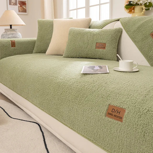 Velmoro Bankbezug – Sherpa-Fleece mit Anti-Rutsch-Unterseite